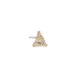 14kt Gold Threadless - Jeweled Triangle Attachment