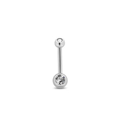 Trident Internally Threaded Mini Double Jeweled Swarovski Crystal Navel