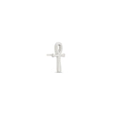 14kt White Gold Threadless - Ankh Attachment