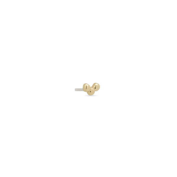 14kt Gold Threadless - 3 Curved Ball