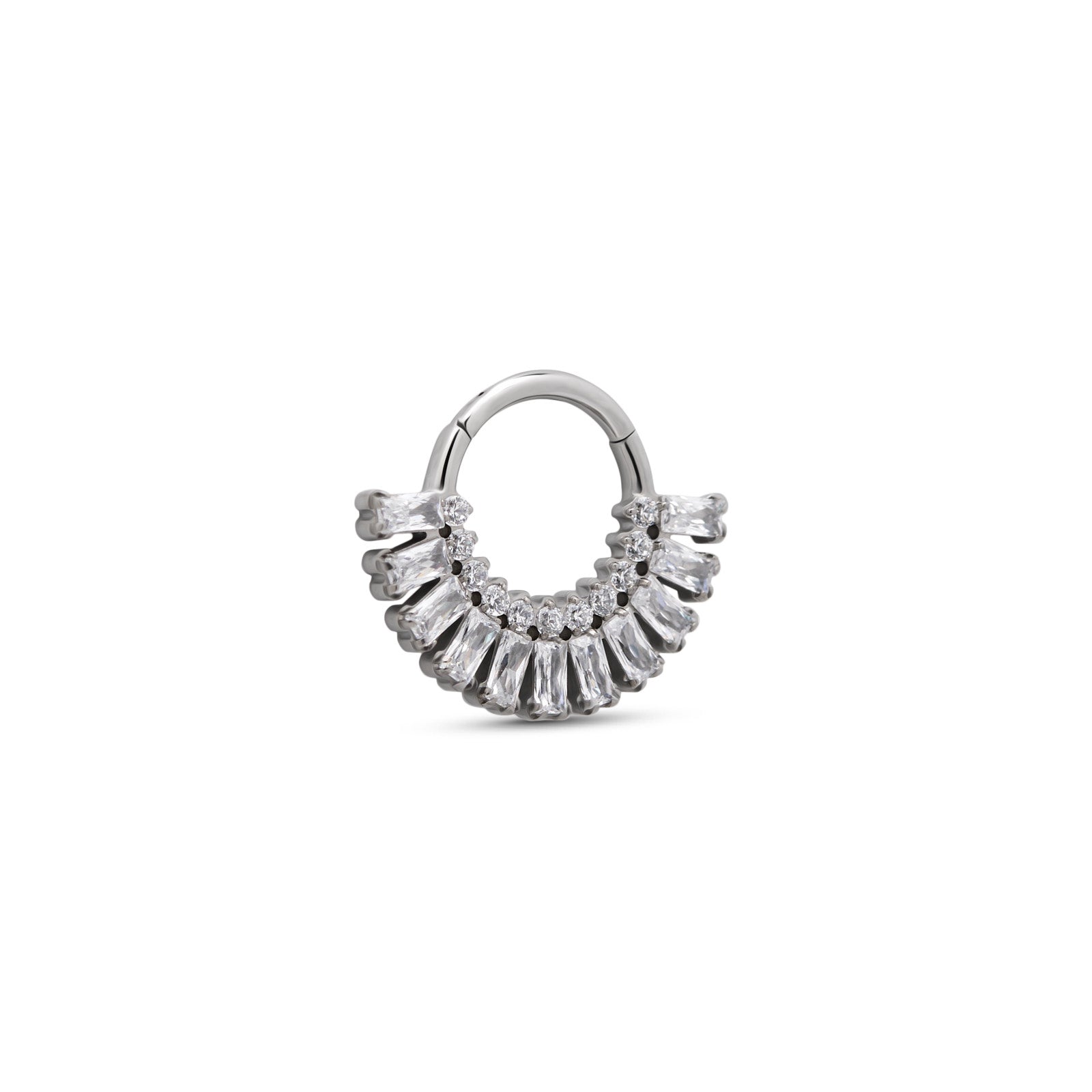 Trident Baguette Hinged Ring