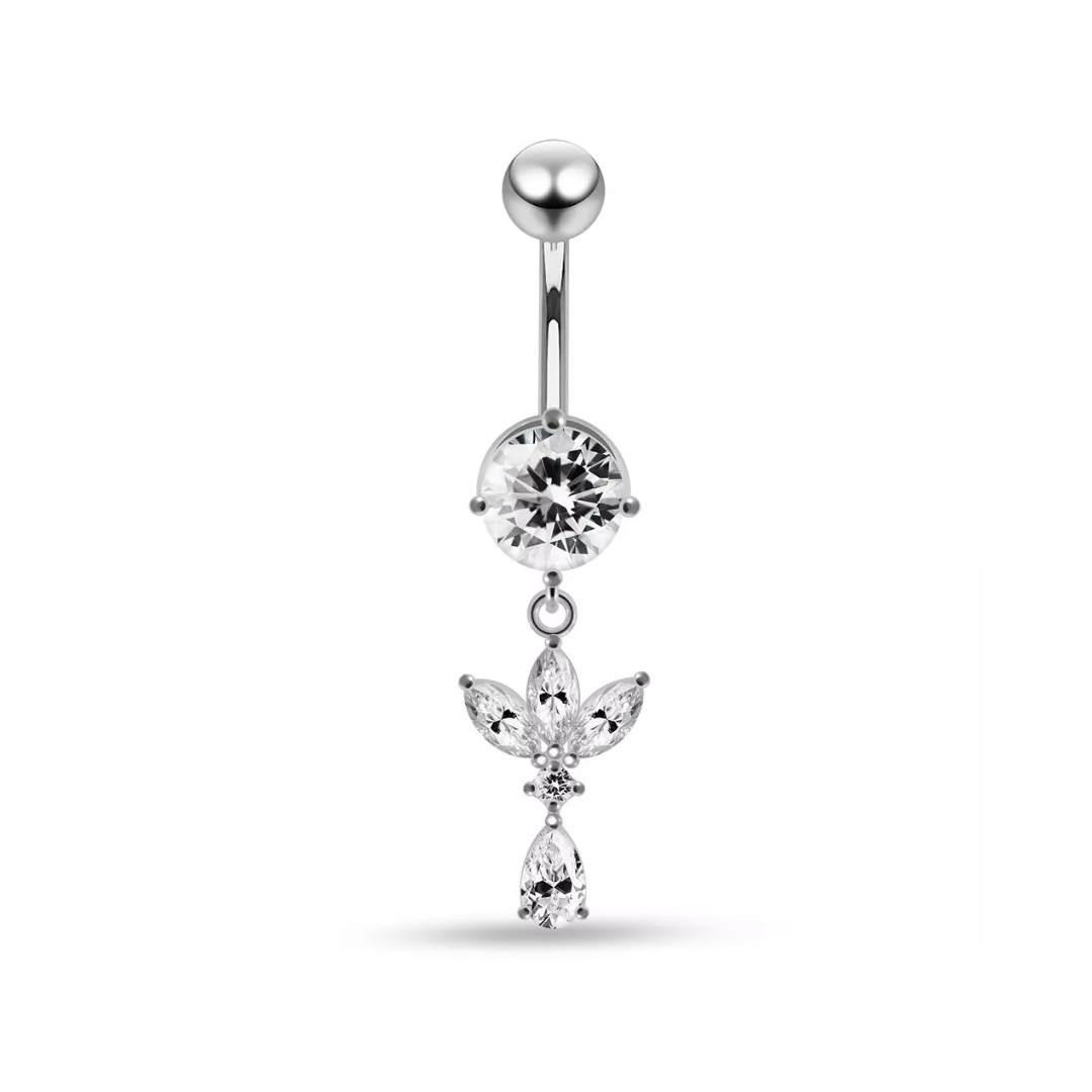 Round Stone Marq Drop Navel 1.6 x 10mm