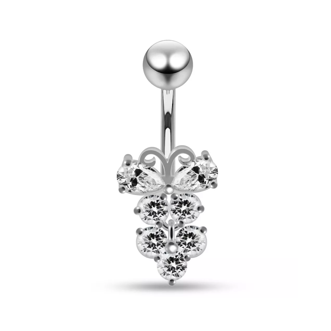 Butterfly with Dangle Trio 1.6mm x 10mm