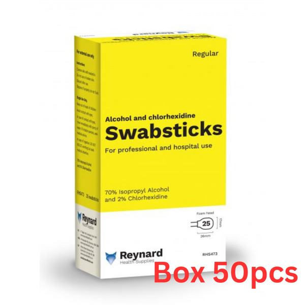 Alcohol & Chlorhexidine Swab Stick Box Of 50