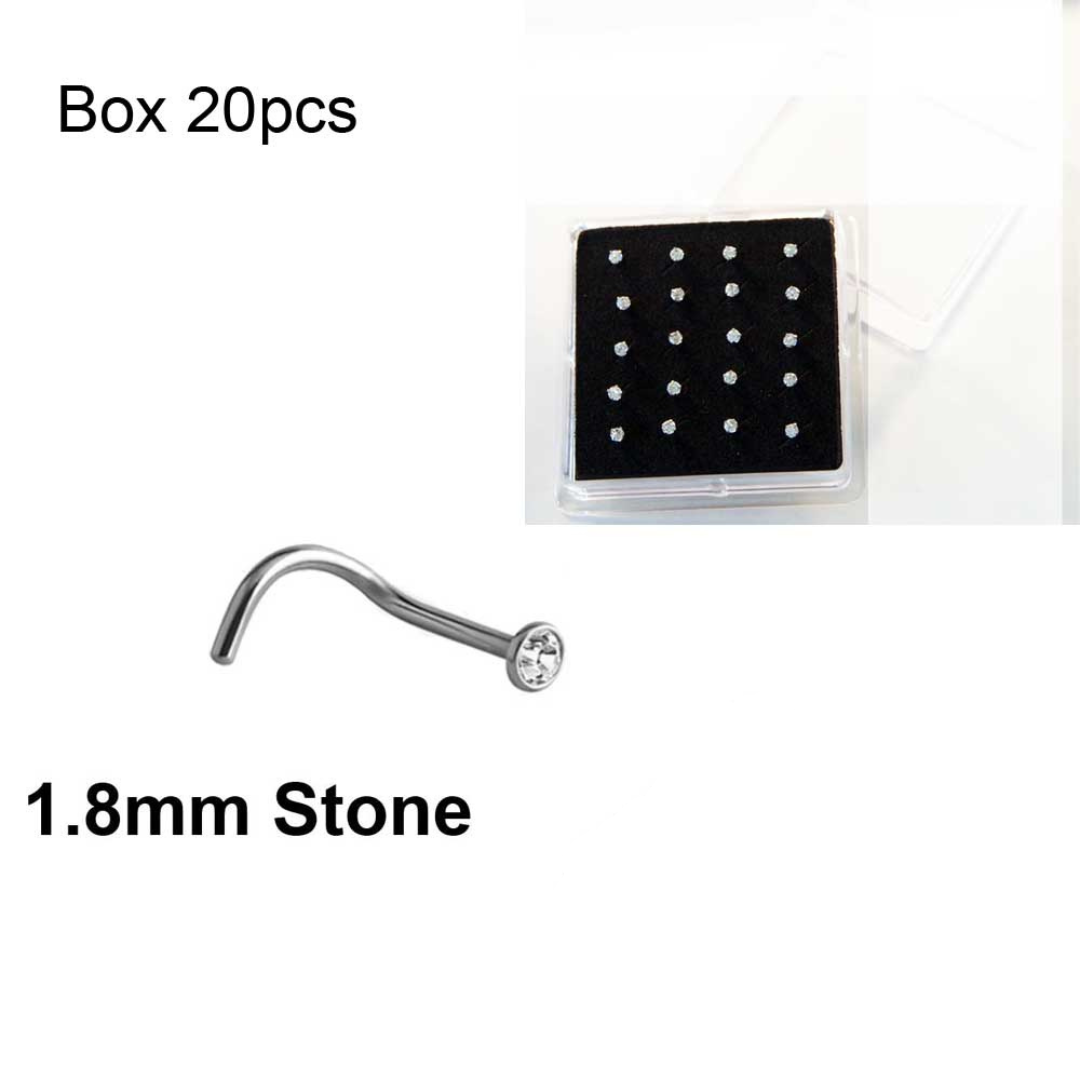 Nostril 1.8mm Gem Surgical Steel - Box 20