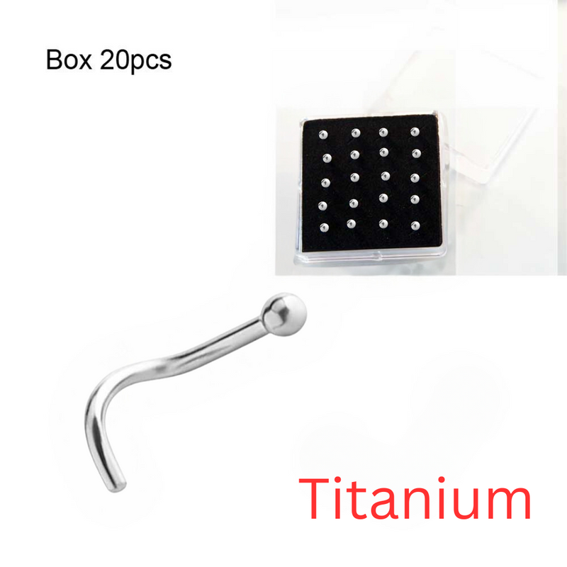 Titanium Nose Stud Ball - Box 20