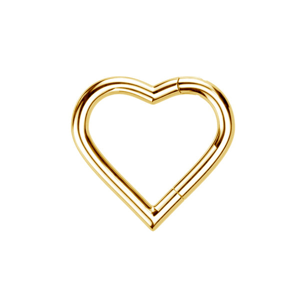 Gold PVD Hinge Heart 1.2 x 10mm