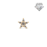 14kt Gold Threadless - Jeweled Star Attachment - Lab Grown Diamond