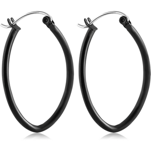 Black Wire Hoop 10mm