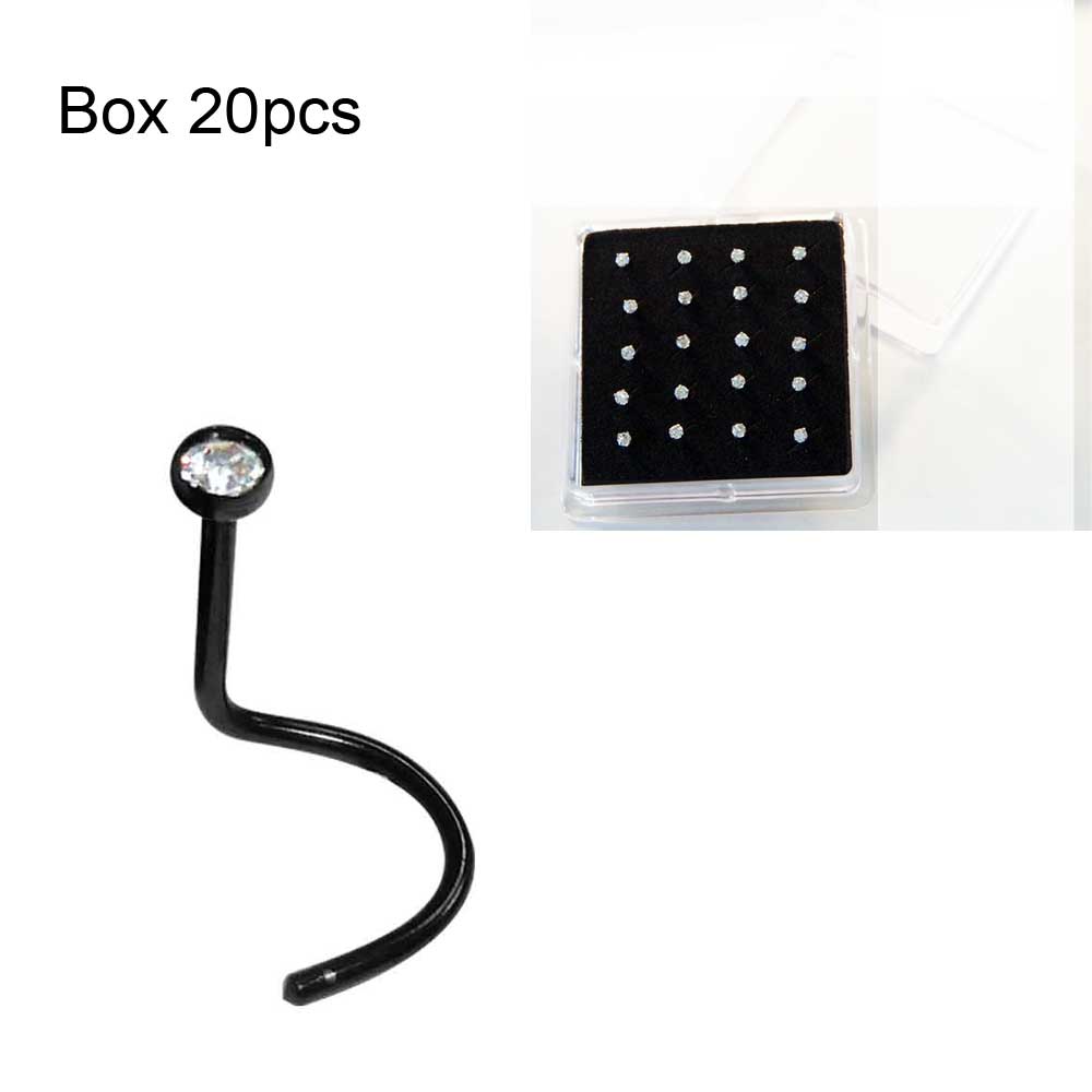 Blackline Nostril w Gemstone - Box 20