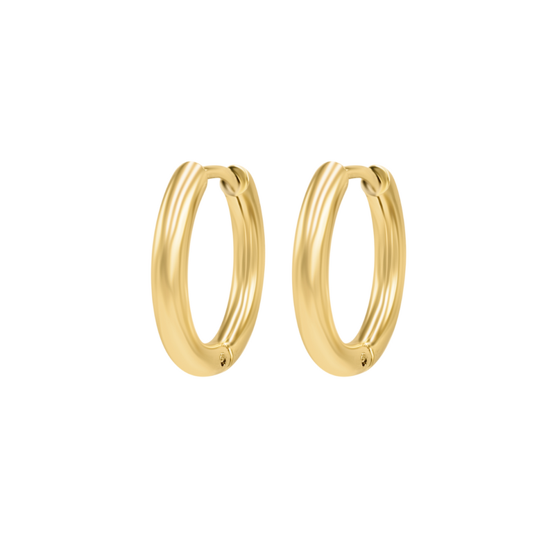 Bespoke Earring Hoop Pair 2.5mm x 12mm - Gold