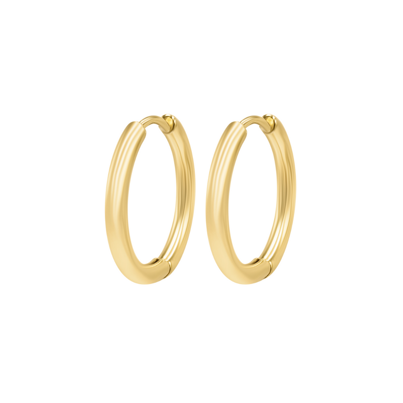 Bespoke Earring Hoop Pair 2.5mm x 16mm - Gold