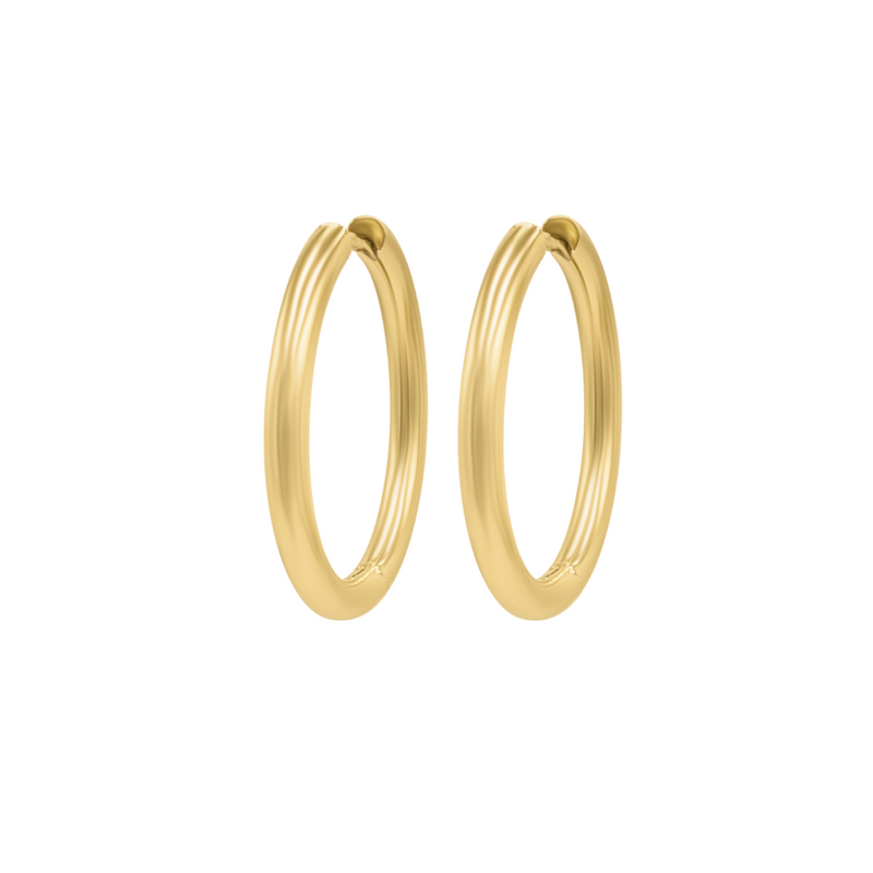 Bespoke Earring Hoop Pair 2.5mm x 20mm - Gold