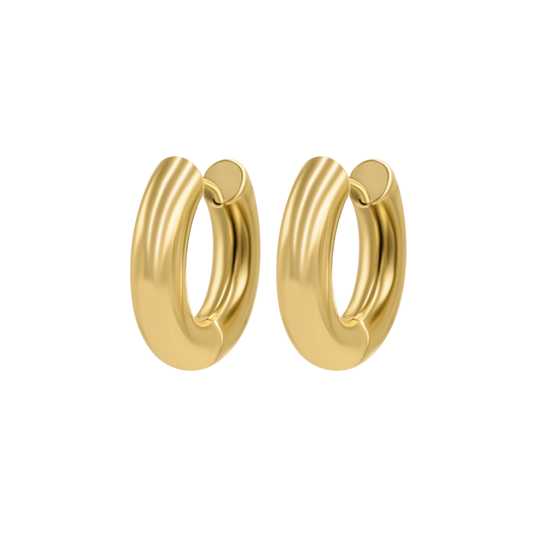 Bespoke Earring Hoop Pair 5mm x 12mm - Gold