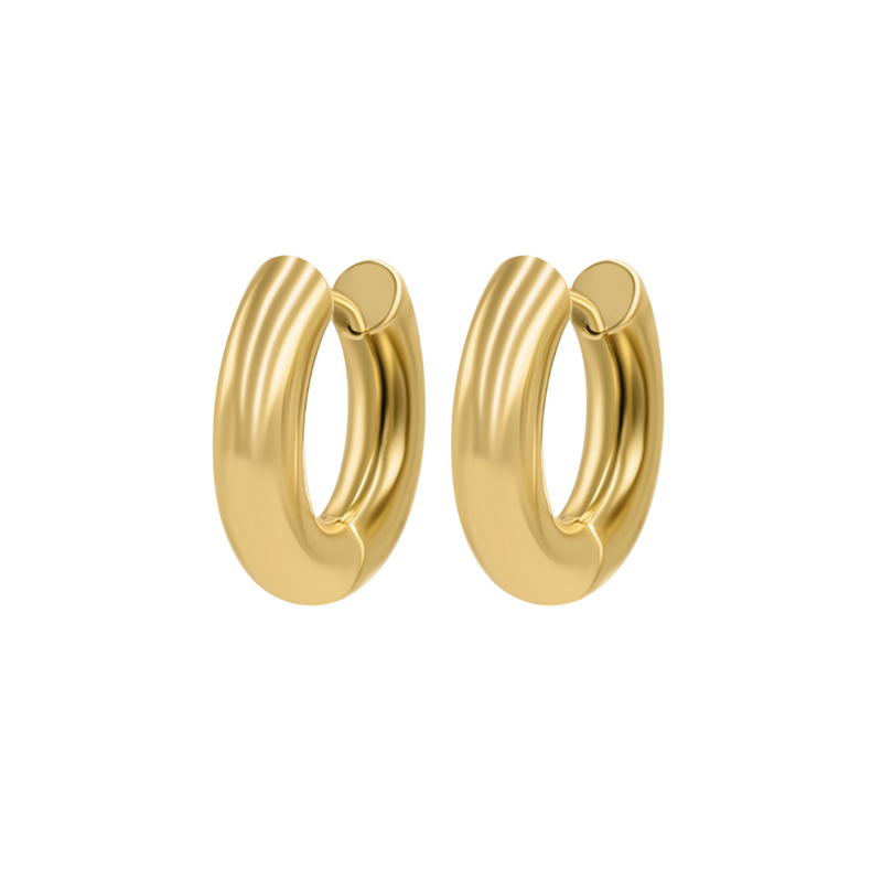 Bespoke Earring Hoop Pair 5mm x 12mm - Gold