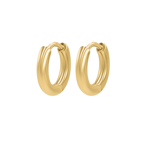 Bespoke Earring Hoop Pair 2.5mm x 8mm - Gold