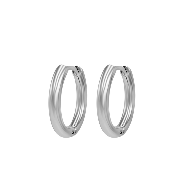 Bespoke Earring Hoop Pair 2.5mm x 12mm - Steel