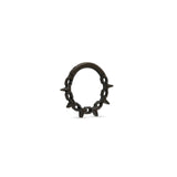 Trident Black PVD Titanium Barbed Wire Hinged Ring