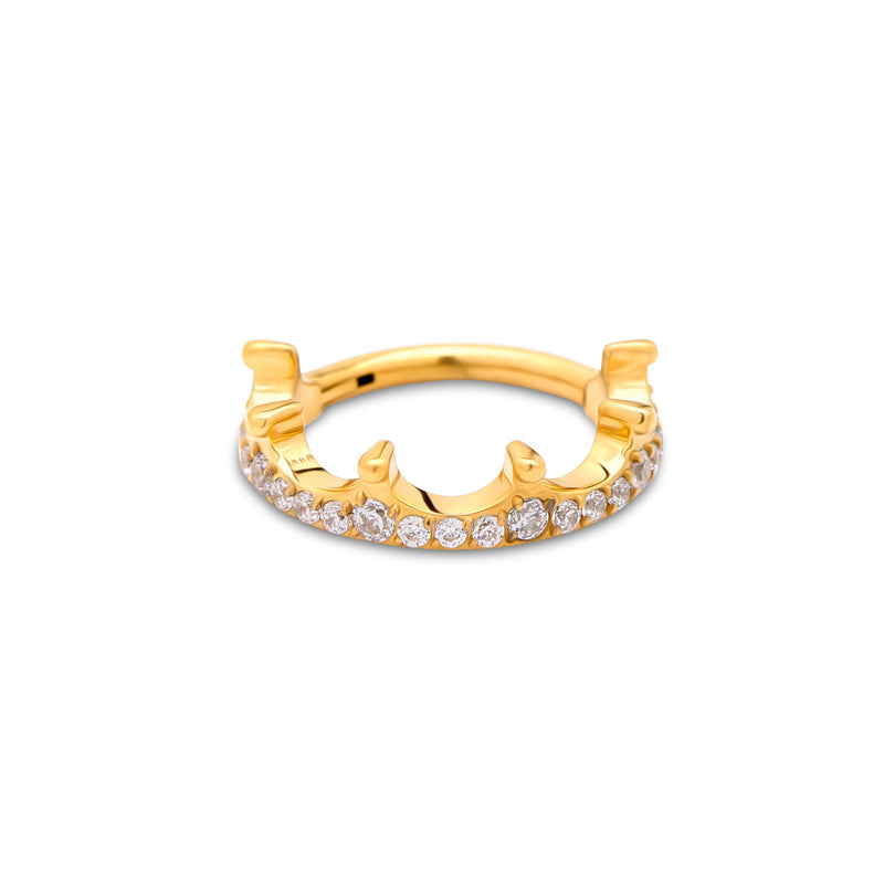 24kt Gold PVD Jewel Crown Hinged Segment