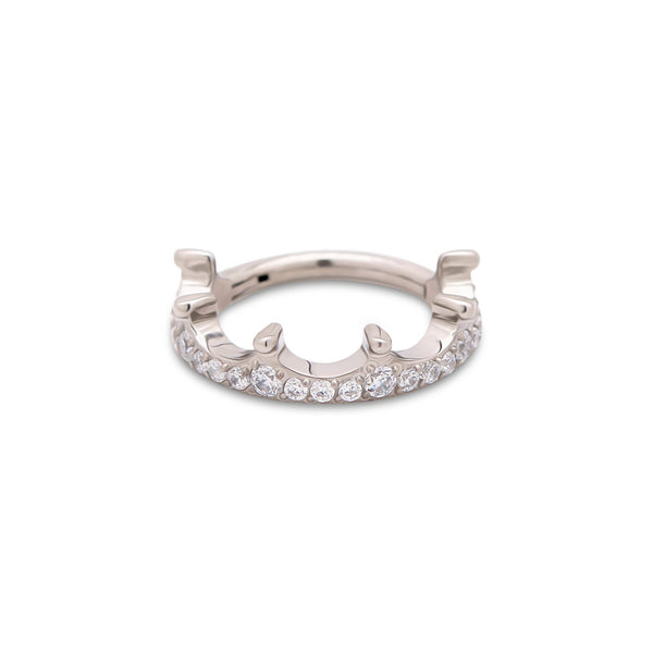 Trident Jeweled Crown Hinged Ring