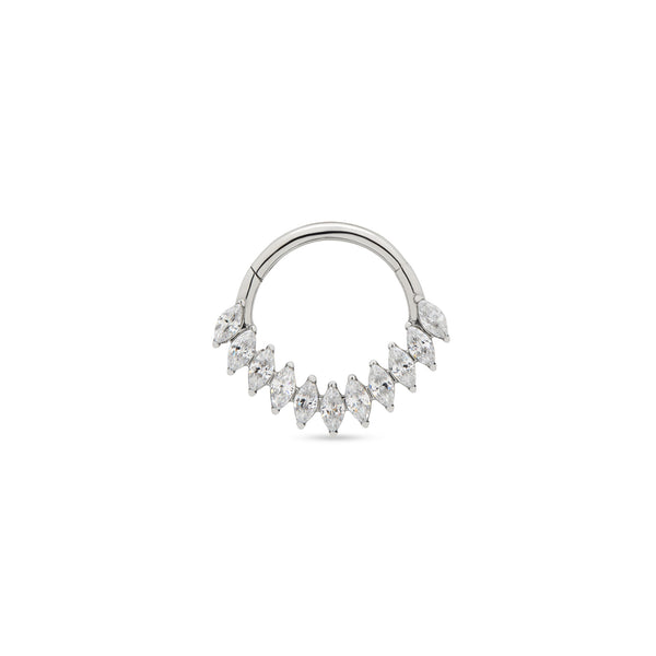 Trident Marquise Hinged Ring