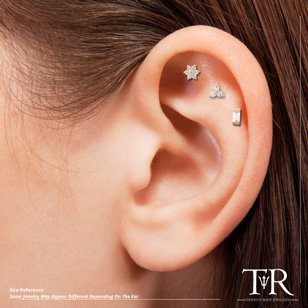 14kt Gold Threadless Flower Attachment