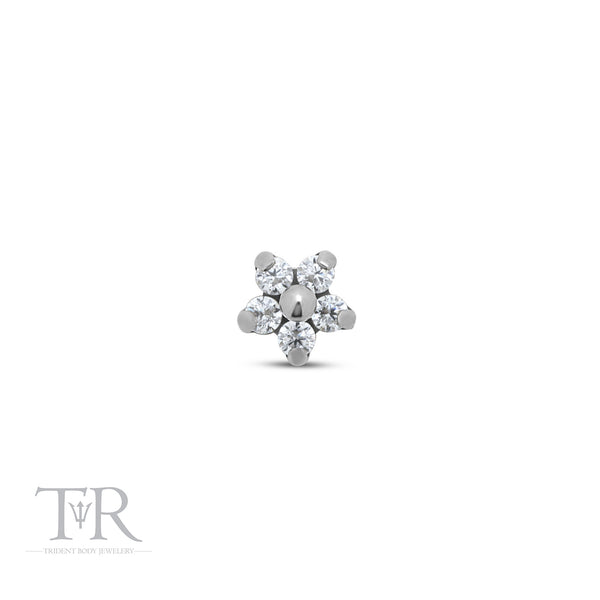 Trident Small Jewelled 16G Flower Attachment