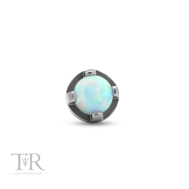 Trident Threadless Prong Set Opal Attachment