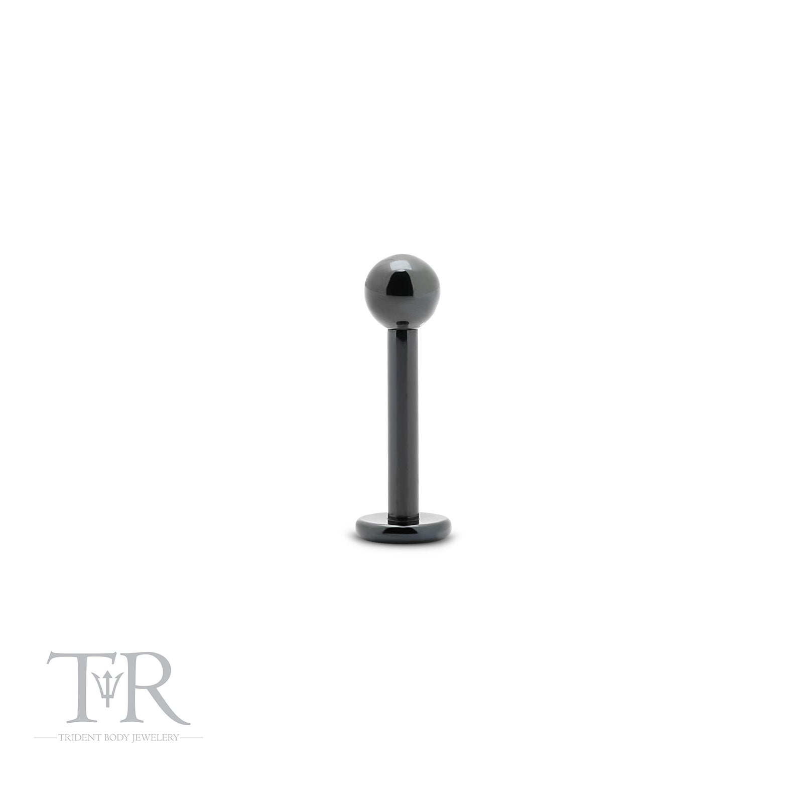 Trident Black PVD Titanium Internally Threaded Labret