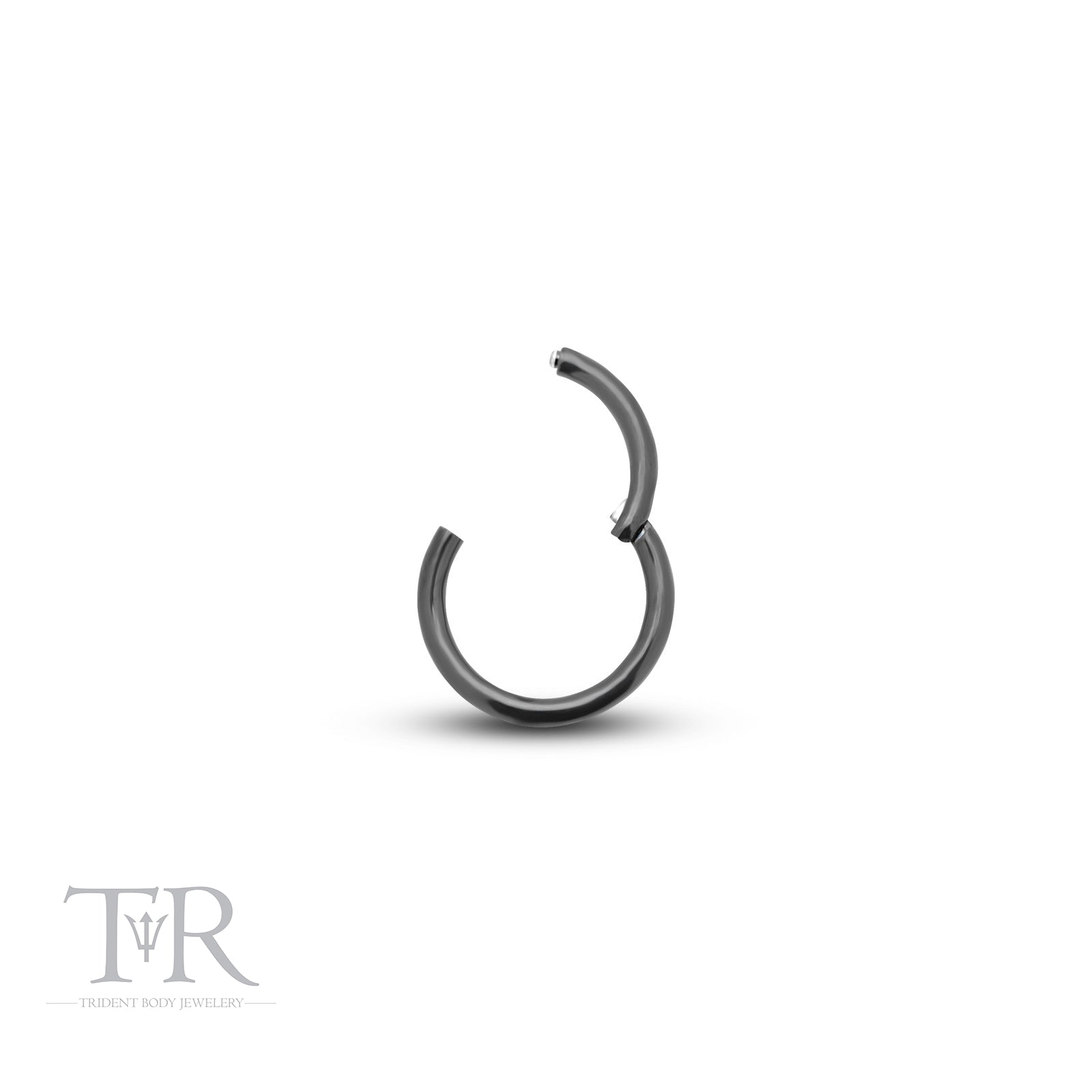 Trident Black PVD Titanium Hinged Segment Ring