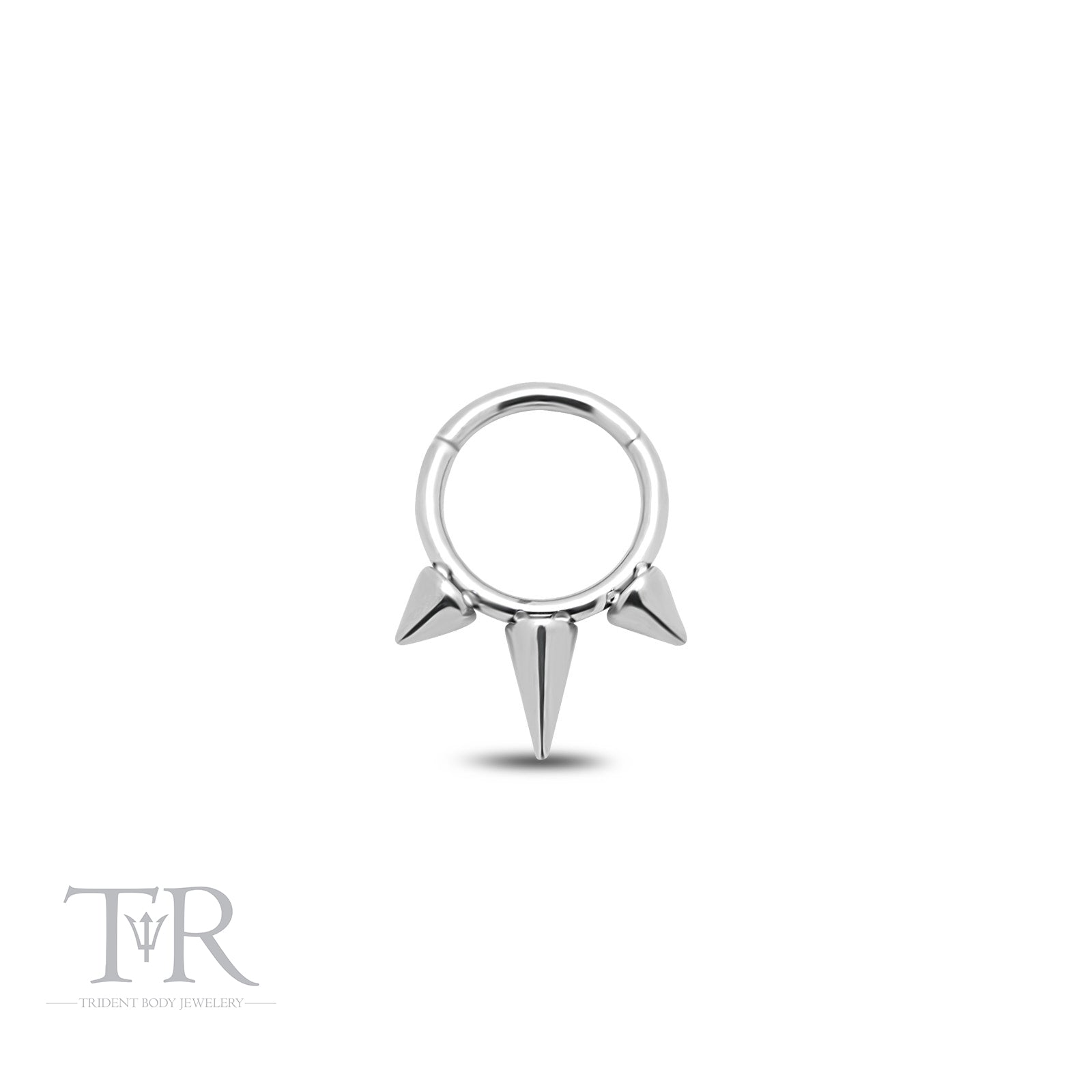 Trident Titanium 3 Cone Hinged Ring – American Body Art Pty Ltd ...