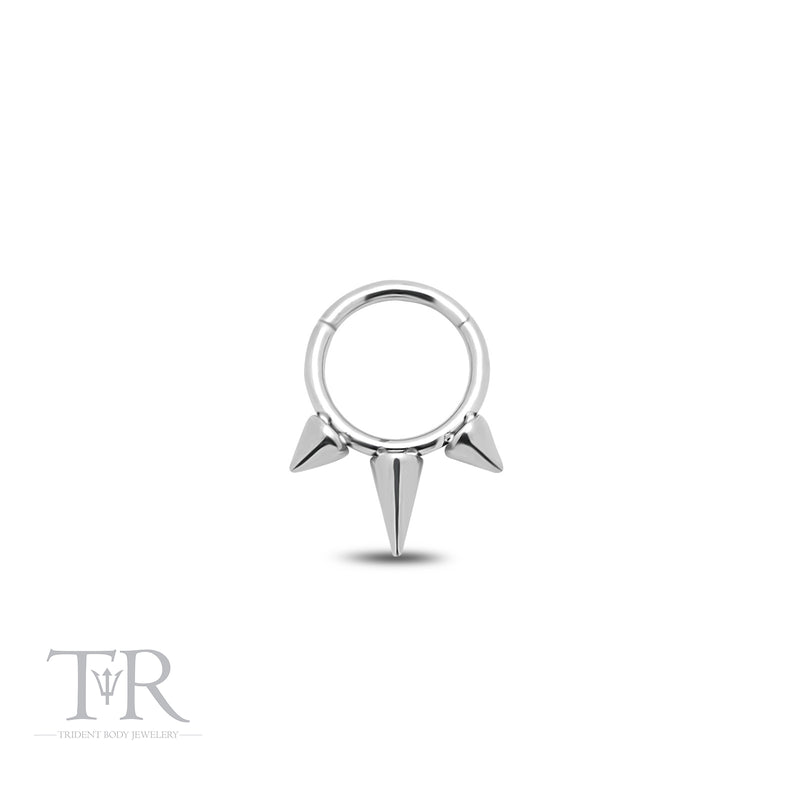 Trident Titanium 3 Cone Hinged Ring