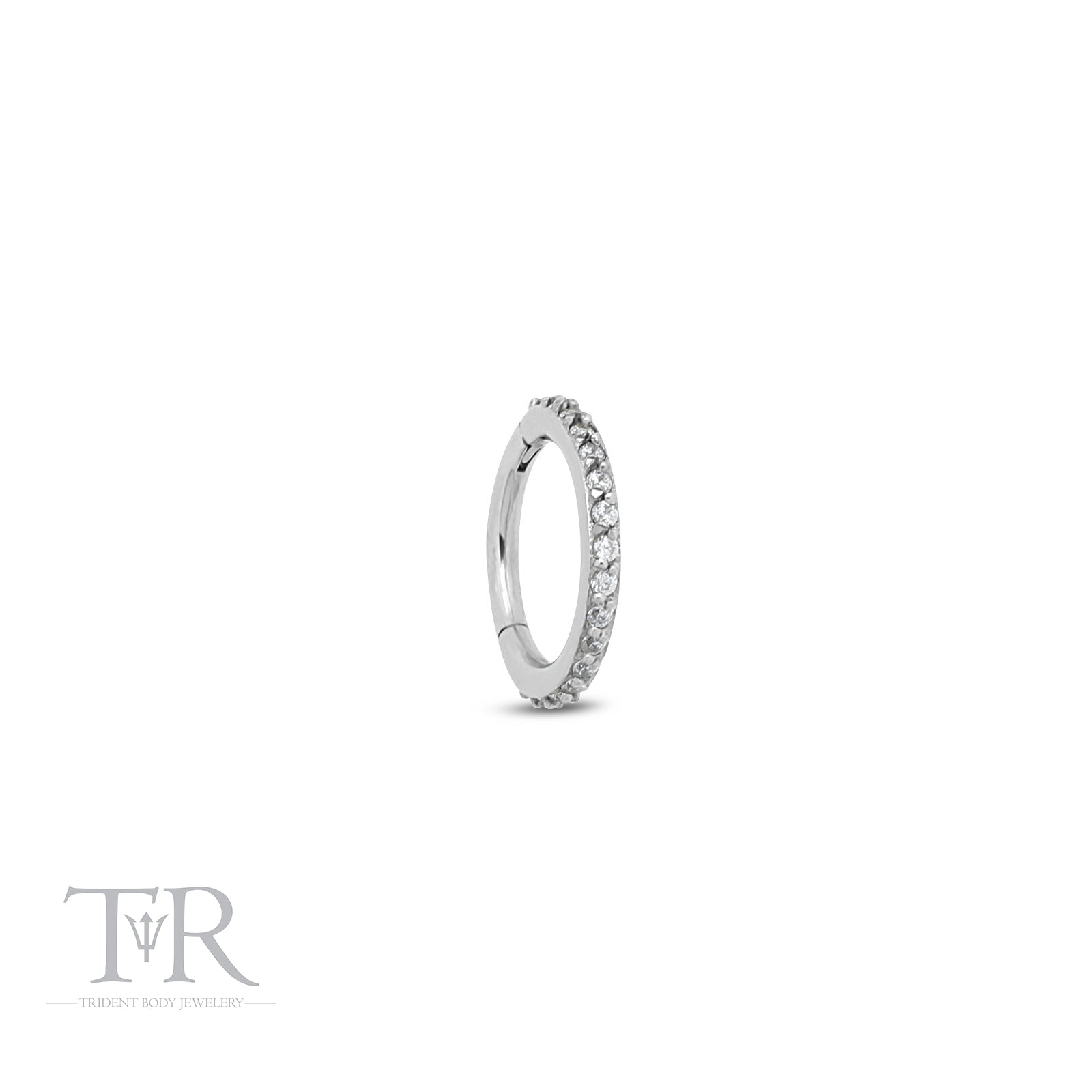 Trident Jewelled Hinged Segment Ring