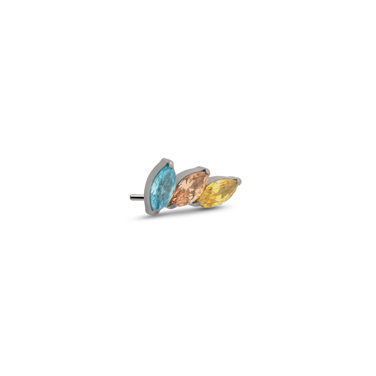 Trident Threadless Marquise Trio - Aqua, Orange, Yellow Attachment
