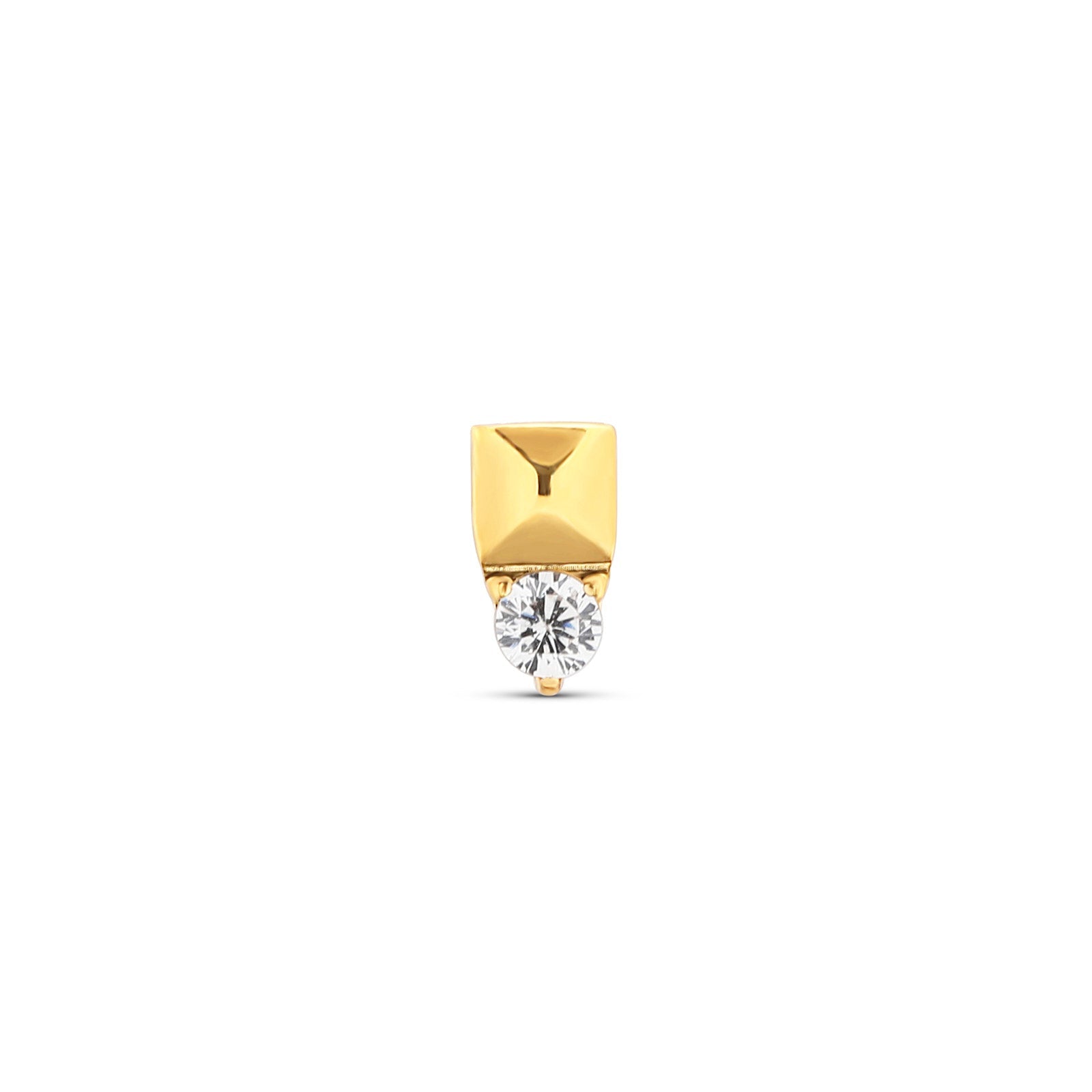 Trident Titanium 24kt Gold PVD Threadless Jewel Pyramid – American Body ...