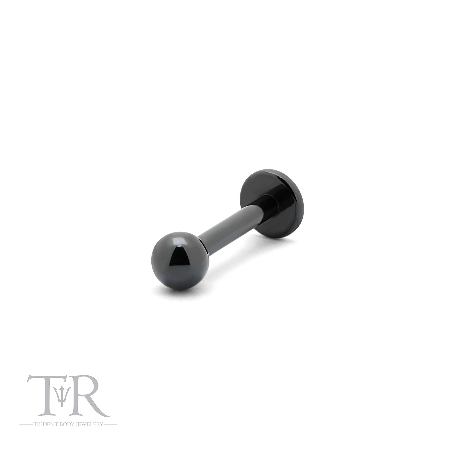 Trident Black PVD Titanium Internally Threaded Labret