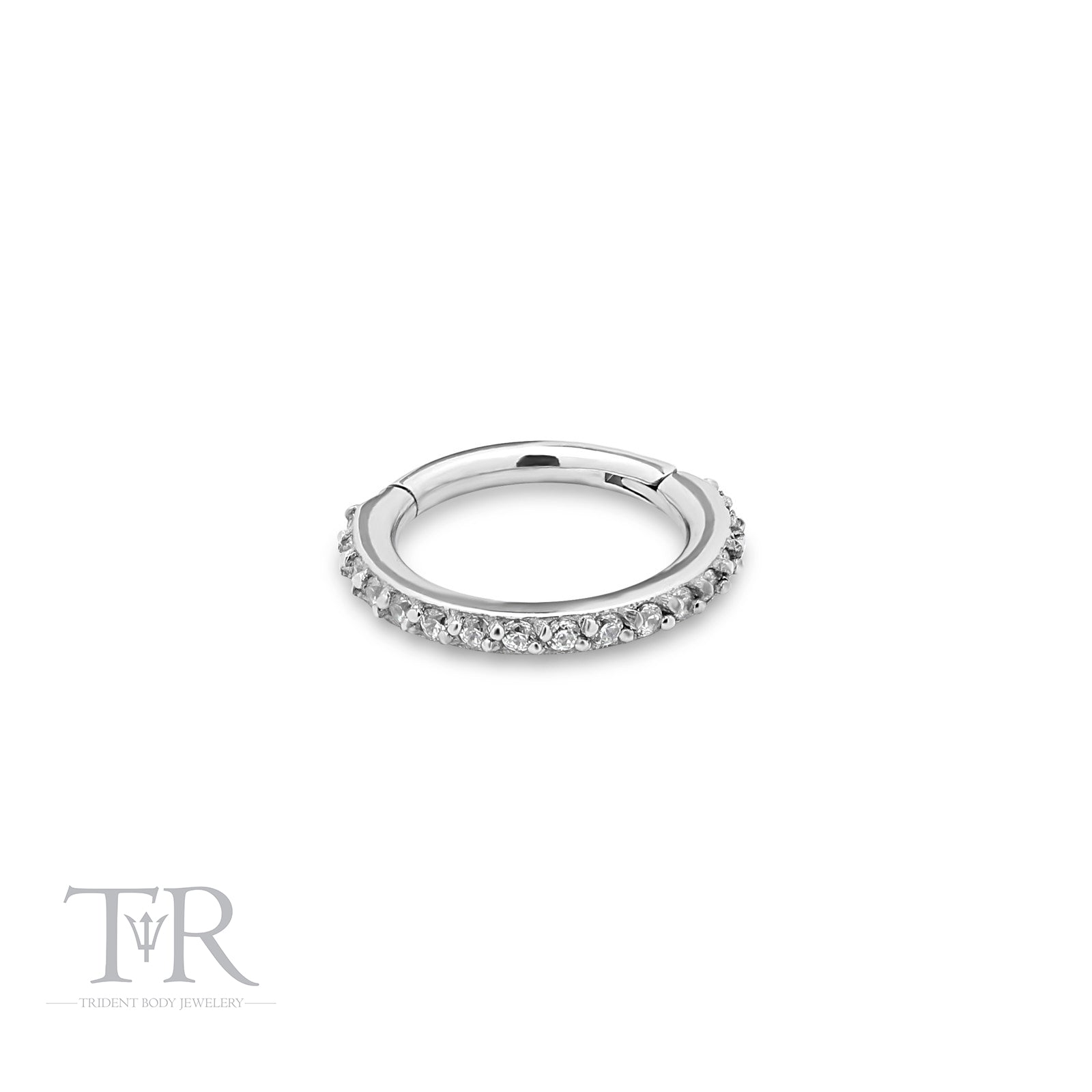 Trident Jewelled Hinged Segment Ring