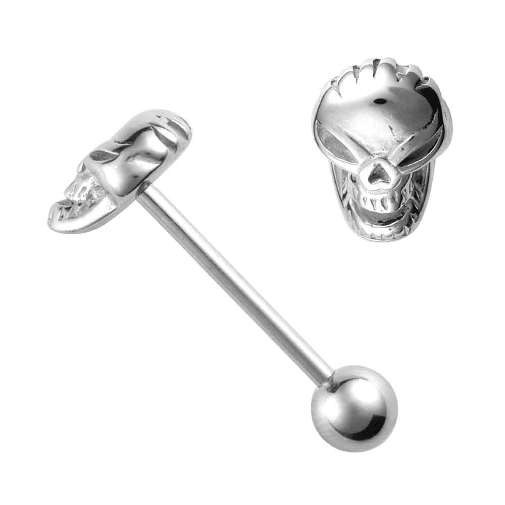 Casting Steel Skull Barbell 1.