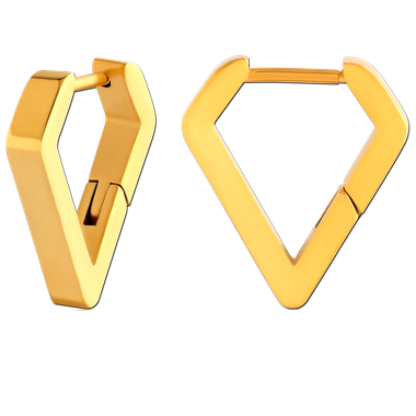Gold PVD Ear Clicker Rounded Triangle
