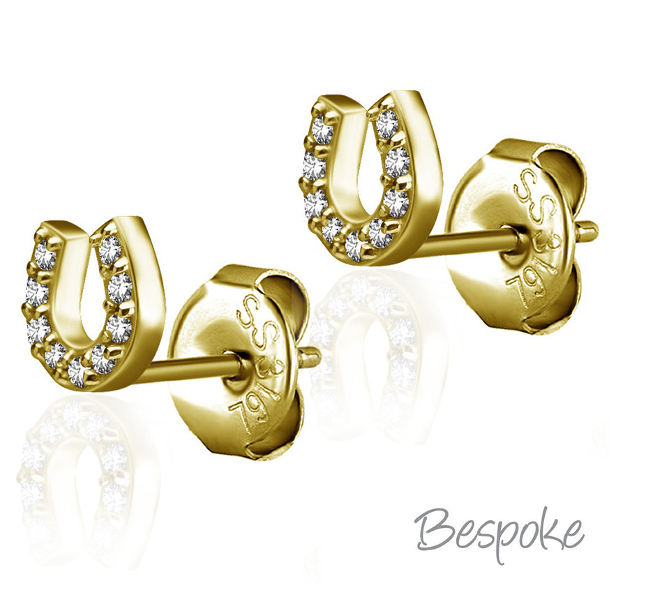 Bespoke Earring Horseshoe Gold 0.8mm - Pair