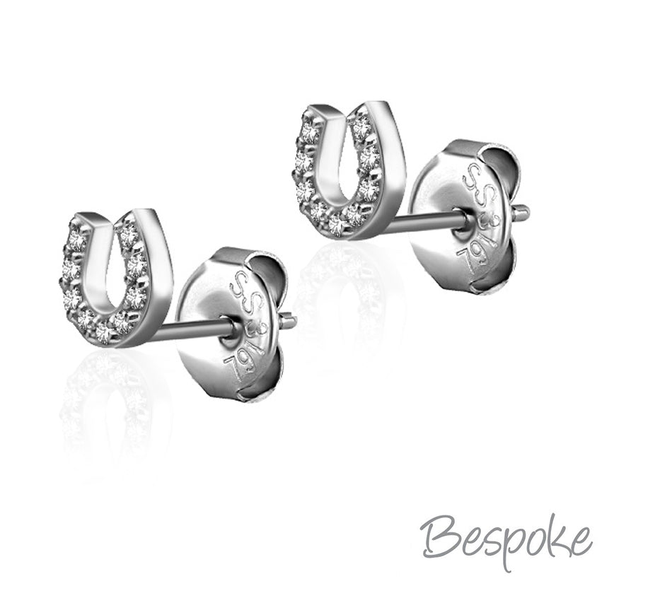 Bespoke Earring Horseshoe Steel 0.8mm - Pair