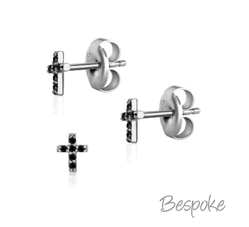 Bespoke Earrings Cross 0.8mm - Pair