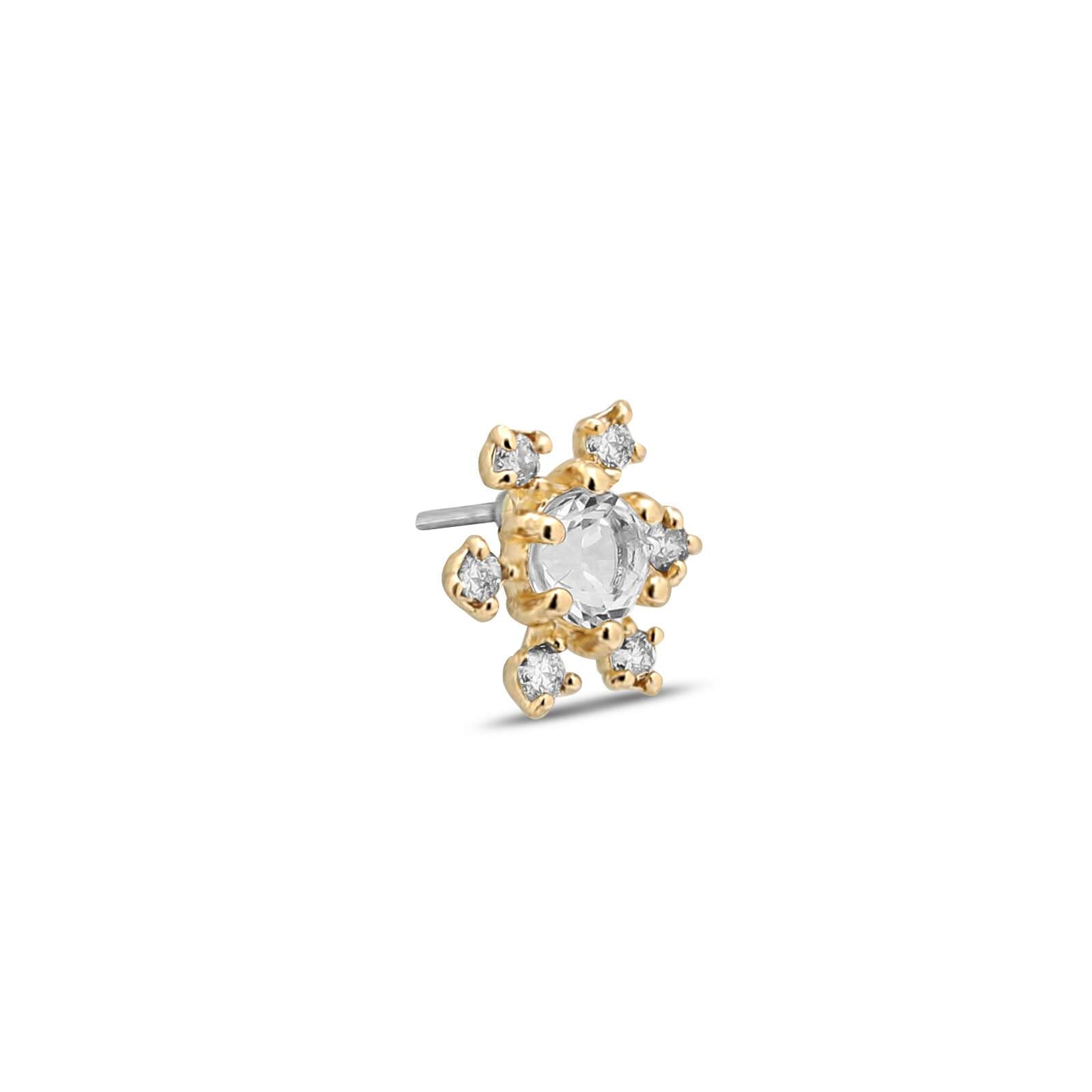 14kt Gold Threadless Attachment - Evie