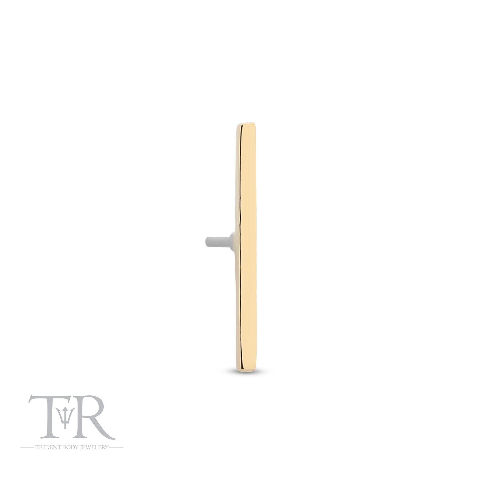 14kt Gold Threadless Straight Bar Attachement