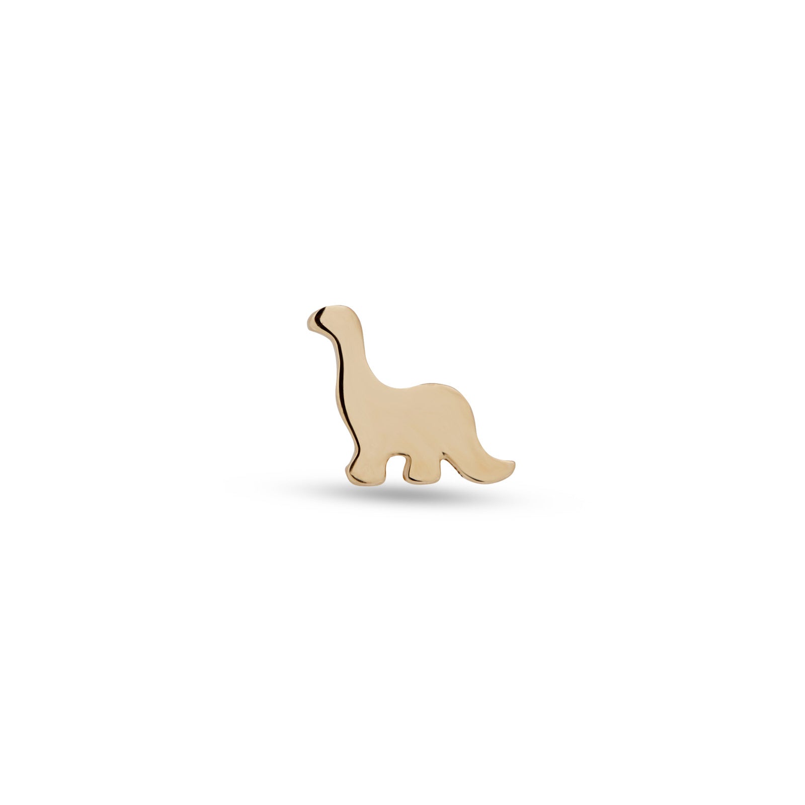 14kt Gold Threadless - Flat Dinosaur