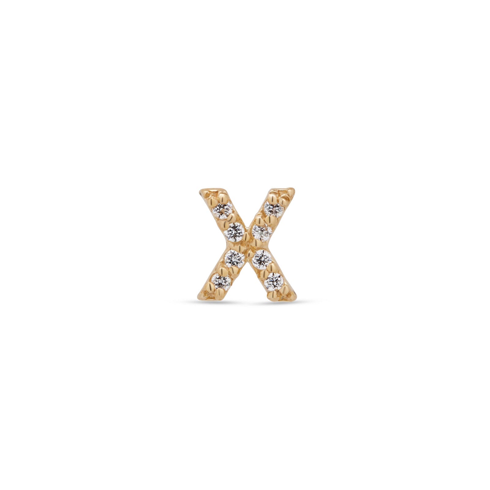 14kt Gold Threadless - Jewel X