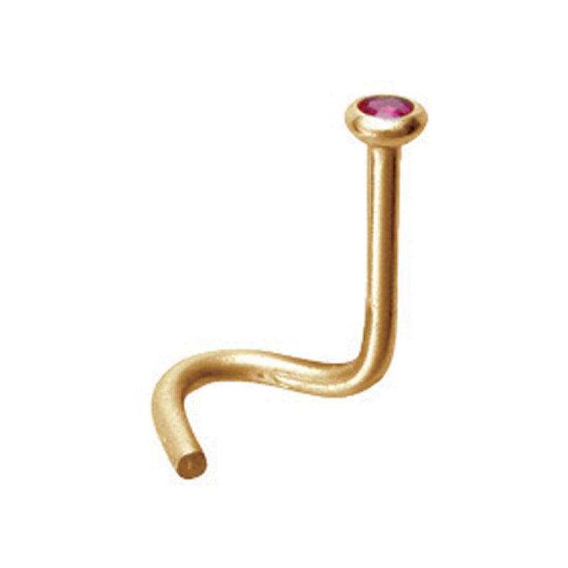 Gold PVD Nostril Jewelled