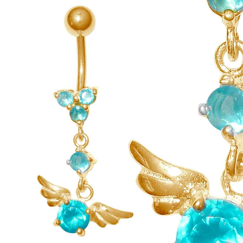 Dangle Wings Gold PVD