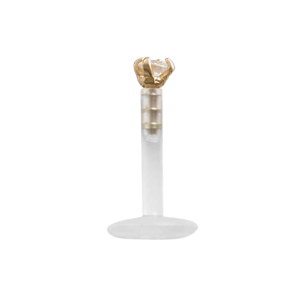 BioFlex Labret w Jewelled Ball 18kt