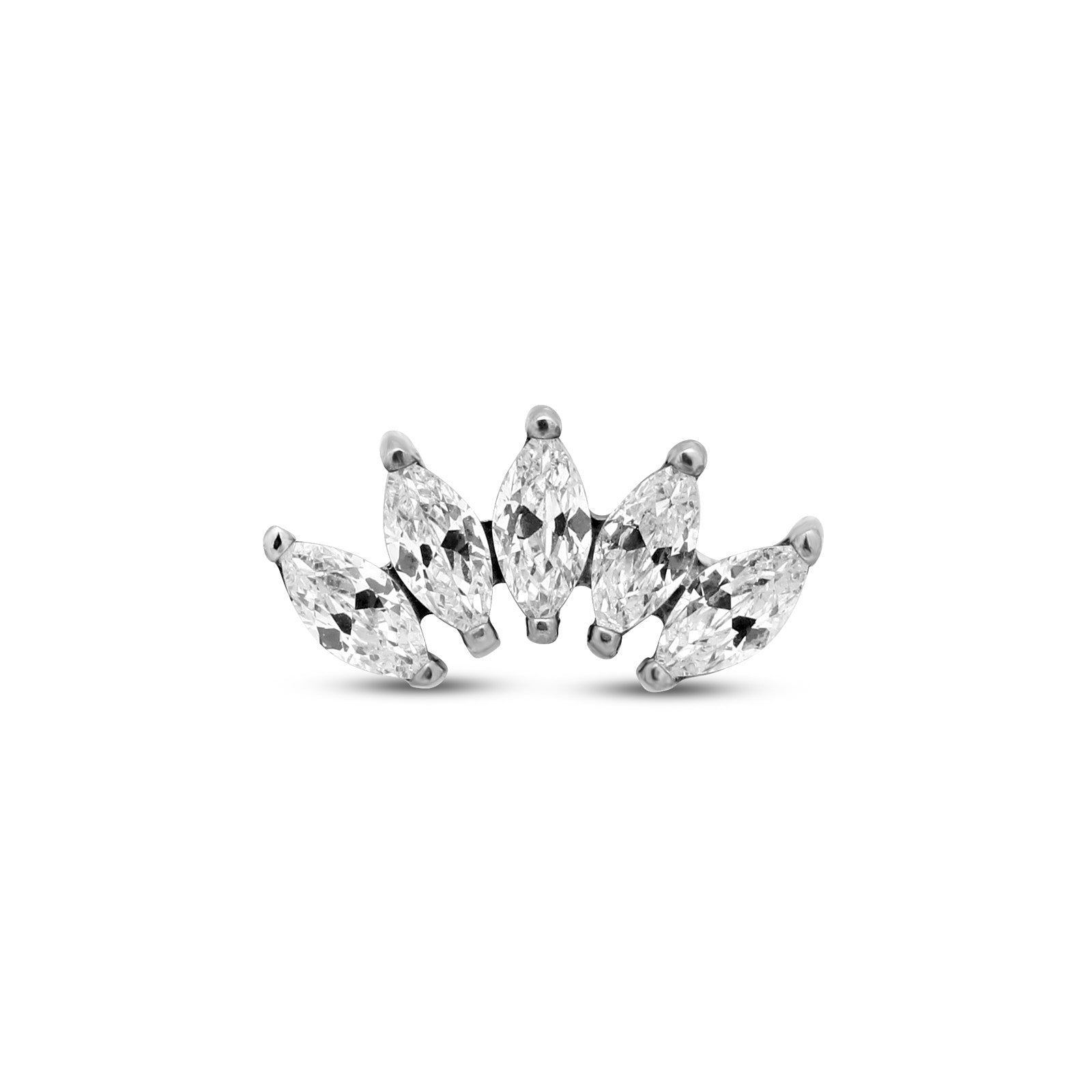 Trident Threadless 5 Prong Set Crown Ovate Jewelled Attachment